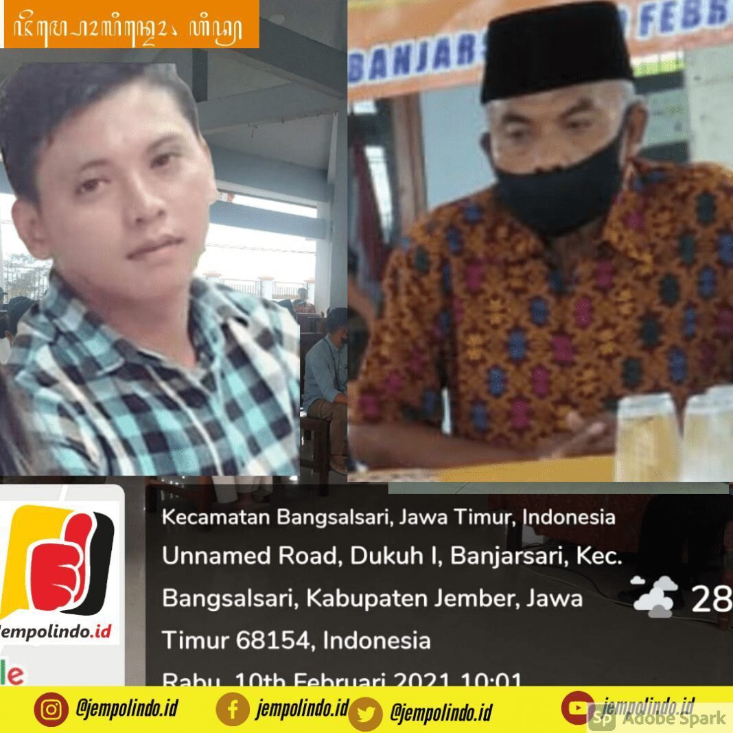 Eko Supriyadi (kiri) dan Ketua BPD Banjarsari Abdul Muhid (kanan)