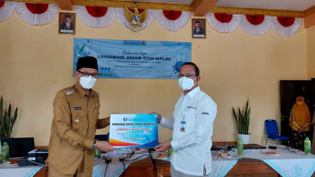 Vaksin 56 persen, Pemkab Jember Gandeng KpwBI Jember Vaksin 56 Persen