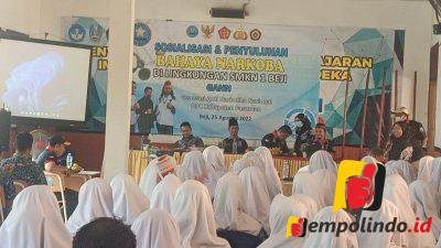 Sosialisasi Anti Narkotika Di SMK Negeri 1 Beji Pasuruan