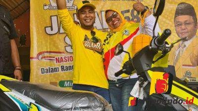 Jempolindo, Partai Golkar, Dapat Hadiah, Sepeda Motor