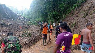 jempolindo, Bencana Tanah Longsor, Jember, Tiga Rumah