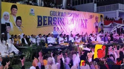 jempolindo, gresik, khofifah, Golkar Jatim Bersholawat