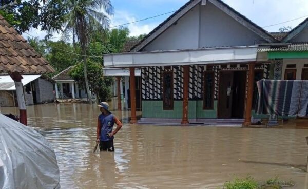 Sekira 600 Rumah Warga Desa Ngampelrejo Terendam Banjir jempolindo, jember, Desa Ngampelrejo, Terendam Banjir