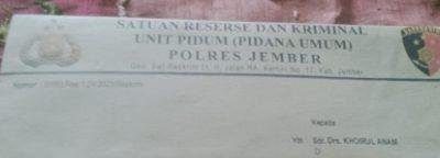jempolindo, jember, warga, nogosari, lapor polisi, tanahnya diserobot