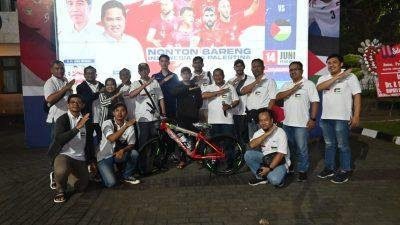 jempolindo, purwokerto, nobar, indonesia vs palestina