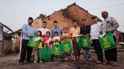 jempolindo, jember, kalisat, rumah terbakar, baznas