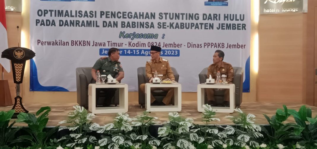 Dandim 0824 Jember Jadi Bapak Asuh Stunting, Wabup Jember: Ini Wujud Kebersamaan jempolindo, jember, kodim 0824 Jember